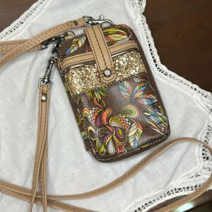 Sakroots Artist Circle Sienna Smartphone Wallet Crossbody Wristlet